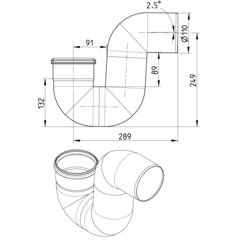 Line Drawing - Water trap-p