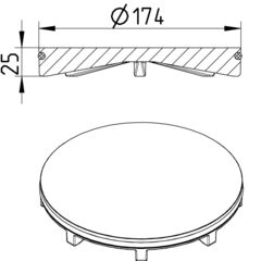 Line Drawing - Grating-Drain-205-Vinyl-232