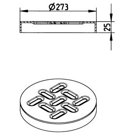 Line Drawing - Grating-Drain-305-Vinyl-332